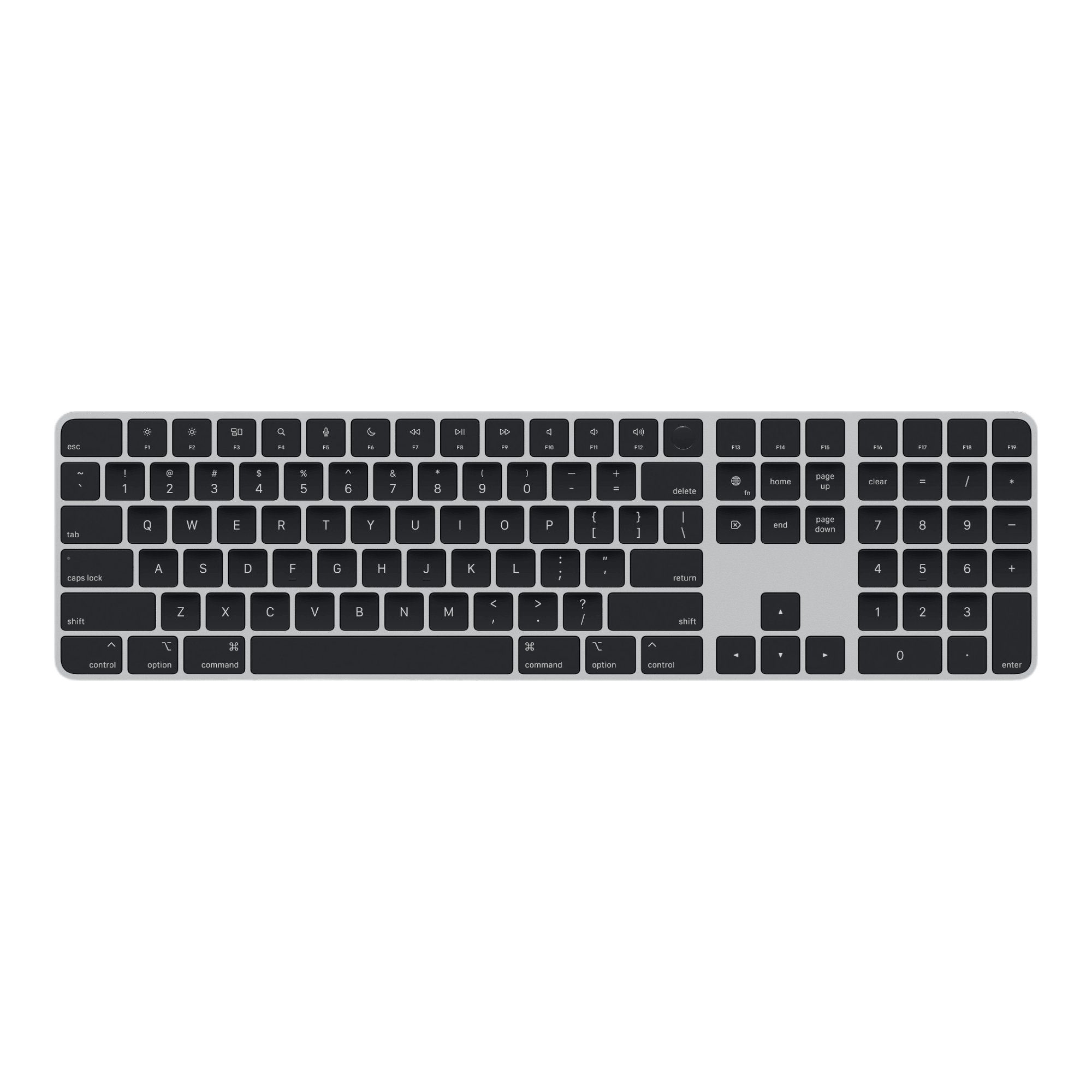 Magic Keyboard with Touch ID and Numeric Keypad for Mac models with Apple silicon - US English - Black Keys - alAsil